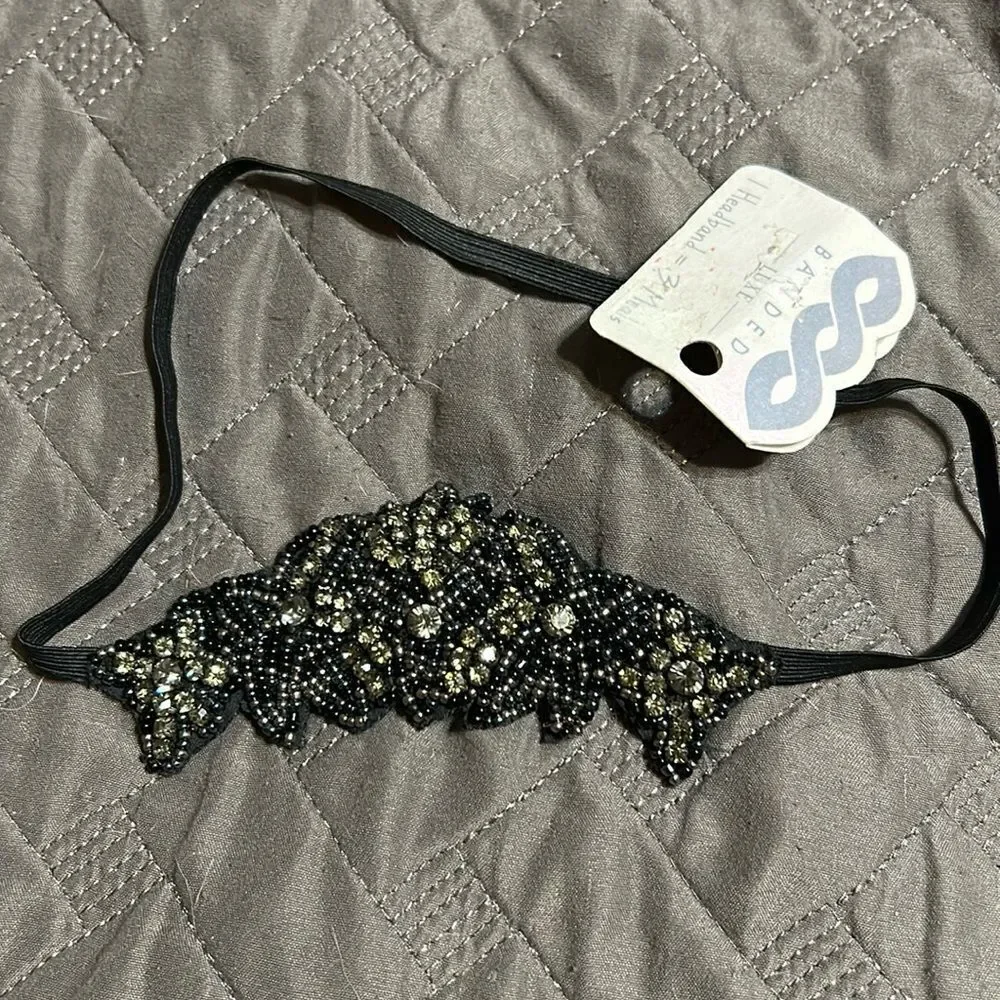 Banded luxe beaded headband